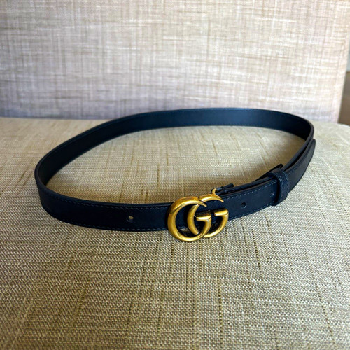 Gucci black leather marmont - gucci,