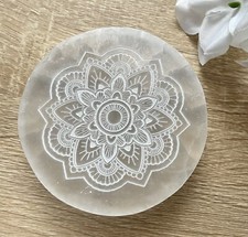 Selenite Round 10cm Flower