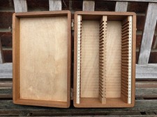 Wooden Slide Storage Box Holds 50 Slides Microscope Slide Organizer Holder