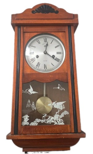 Wooden wall clock with - wooden,