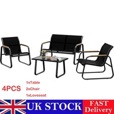 4 Piece Garden Set Coffee