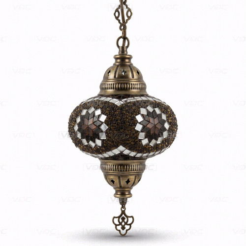 Amber turkish mosaic pendant - turkish,