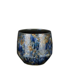 Harris Glazed Blue Pot Round