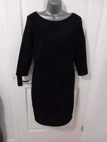 Frank lyman black panel dress - lyman,