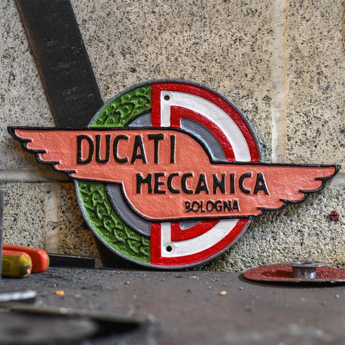 Ducati vintage style cast - style, iron