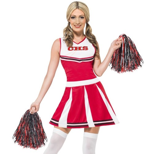 Ladies cheerleader fancy dress - cheerleader,