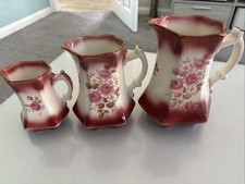 Set Of 3 Vintage Jugs by Mayfayre Staffordshire