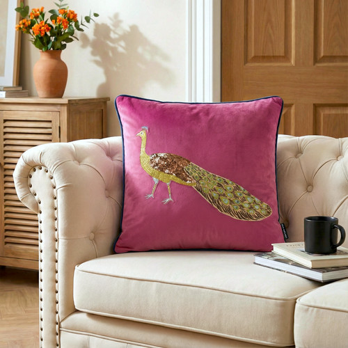 Luxurious embroidered peacock - embroidered,