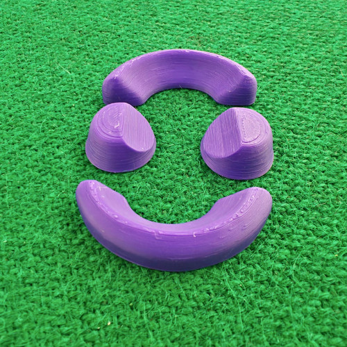 Set purple bowls wedges - 4,