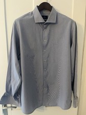 Hackett Men’s Long Sleeve Blue And White Striped Shirt 17.5-inch