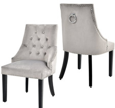 Velvet Studded Dining Chair