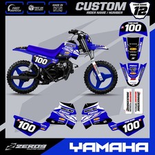 YAMAHA PW 50 GRAPHICS KIT PEEWEE GRAPHICS MINI BIKE GRAPHICS M/MILK BLUE
