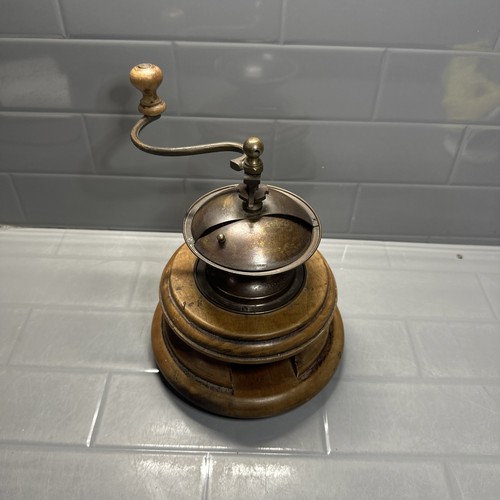 Vintage wooden coffee - coffee, grinder