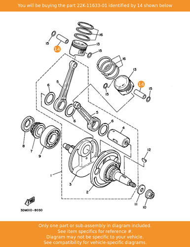 Yamaha pin piston - yamaha, pin,