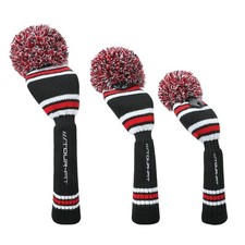 Pom Pom Golf Headcover Tour Fit Double Layer Lined Premium Golf Club Head Cover 