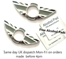 2x Grey & chrome  Union Jacke