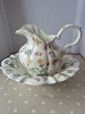 James Dean Pottery Floral Jug & Bowl Set