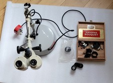 Prior England Long-Arm Binocular Microscope with some spares 