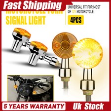 4Pcs Motorcycle Motorbike Turn Signal Light Indicators Lamp Amber Mini NEW NEW
