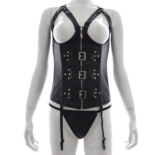 Black open cup bodysuit - cup,