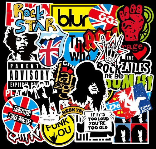 100 rock stickers heavy - stickers,