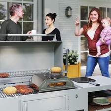 Portable Outdoor BBQ Pizza Oven with Built-in Thermometer and Viewing Window