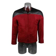The Next Generation Captain Picard Duty Uniform Jacket TNG Red Costume