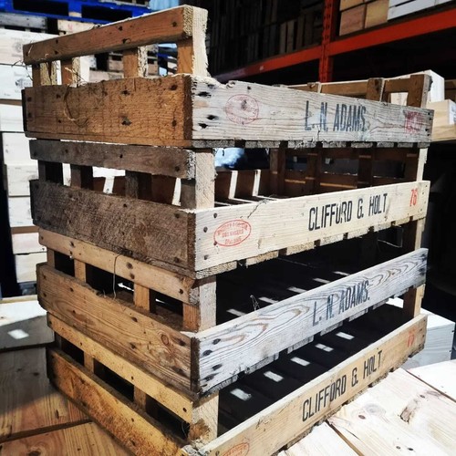 Vintage fruit crates potato - crates,