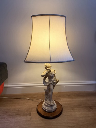 Vintage cherub table lamp with - cherub,