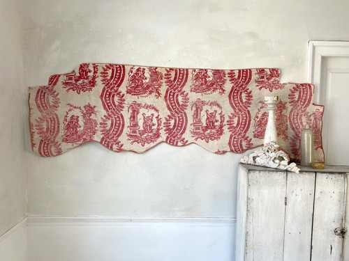Toile jouy valance antique - valance,