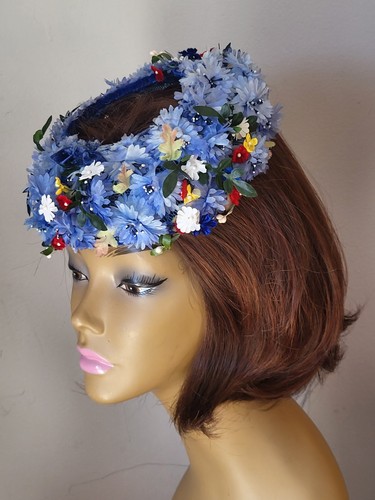 Vtg 50s fascinator - fascinator, pillbox