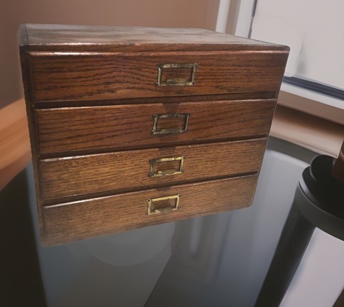 Oak filing cabinet - cabinet, countertop