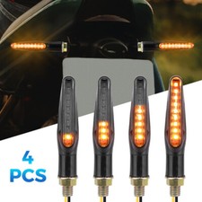 4PC Motorcycle 9 LED Turn Signals Blinker Tail Flowing Light Water Flashing Lamp