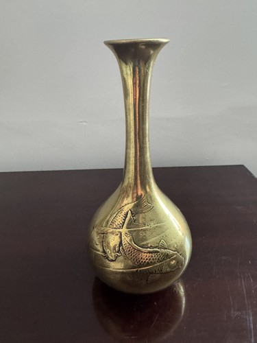 Antique japanese bronze - bronze, koi