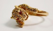 22ct Gold Leopard Ring 5.63g