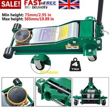 4 Ton Hydraulic Floor Jack Race Trolley Low Profile Car Quick Lifting 75-505 mm
