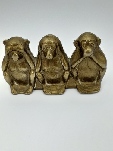Vintage three wise monkeys - three,