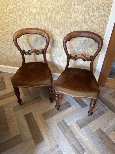 Pair mahogany balloon - pair,