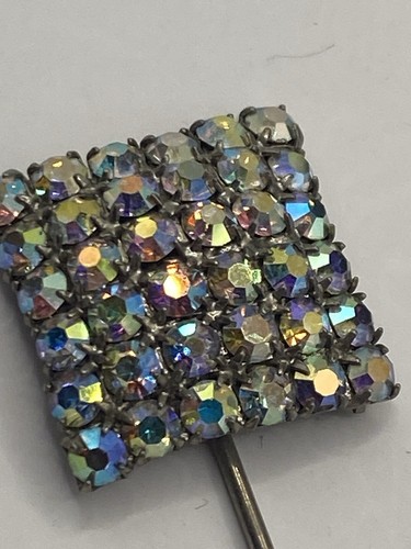 Antique diamonte hat pin - hat,