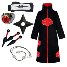 Akatsuki Uchiha Itachi Anime Cosplay Unisex Costume Ninja Naruto Cloak Cosplay