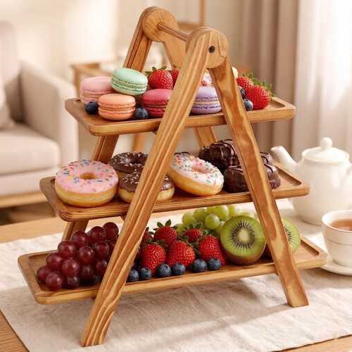 Polegas wooden tier - wooden, 3