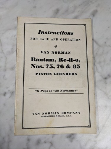 Van norman instruction care - van,