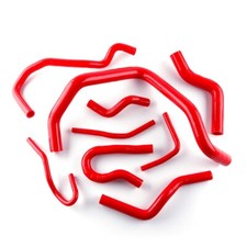 For 92-00 Honda Civic D15 D16 EG EK Silicone Radiator Coolant Hose Red