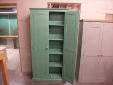All Painted Linen Cupboard- F&B Arsenic Green Bespoke Sizes & Colours Available