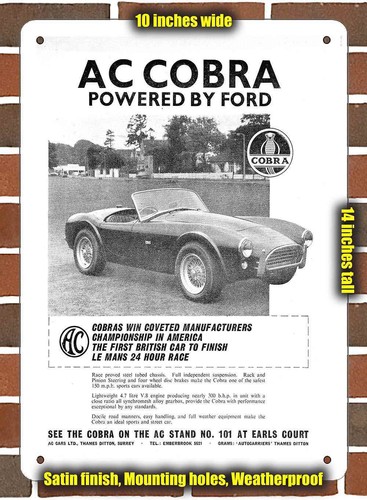 Metal sign 1964 ac cobra - metal,