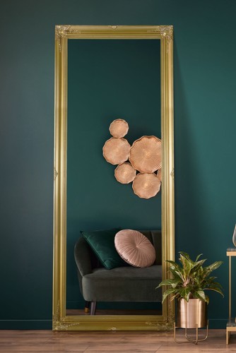 Large mirror gold shabby - gold, chic
