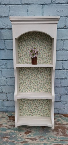Painted wooden wall shelf - wooden,