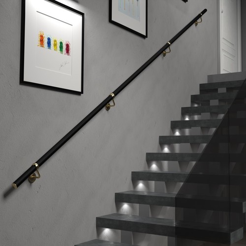 Matt black indoor stair - matt,
