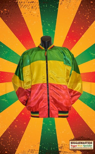 Red gold green rasta - gold, satin