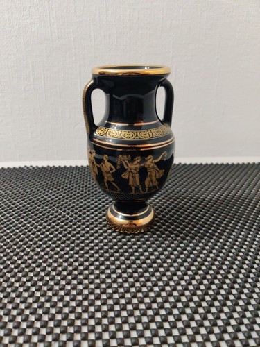 Greek vase urn black - black, gold